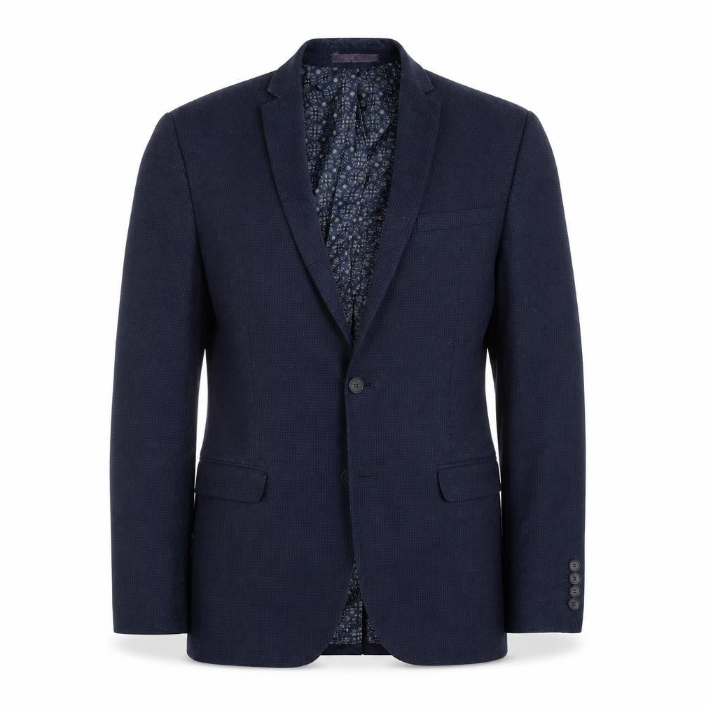 Red Herring Mens Blue Check  Jacket Suit Jacket Size 36