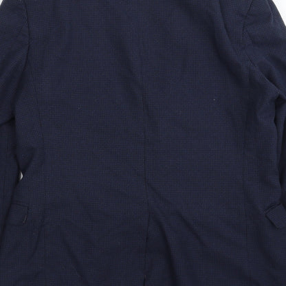 Brand and care label for Red Herring men’s blue check jacket suit jacket, size 36