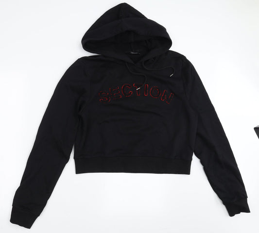 section Womens Black   Pullover Hoodie Size 14  - section