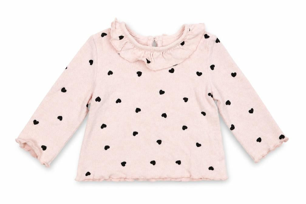 Matalan Girls Pink   Pullover Jumper Size 3-6 Months  - heart pattern