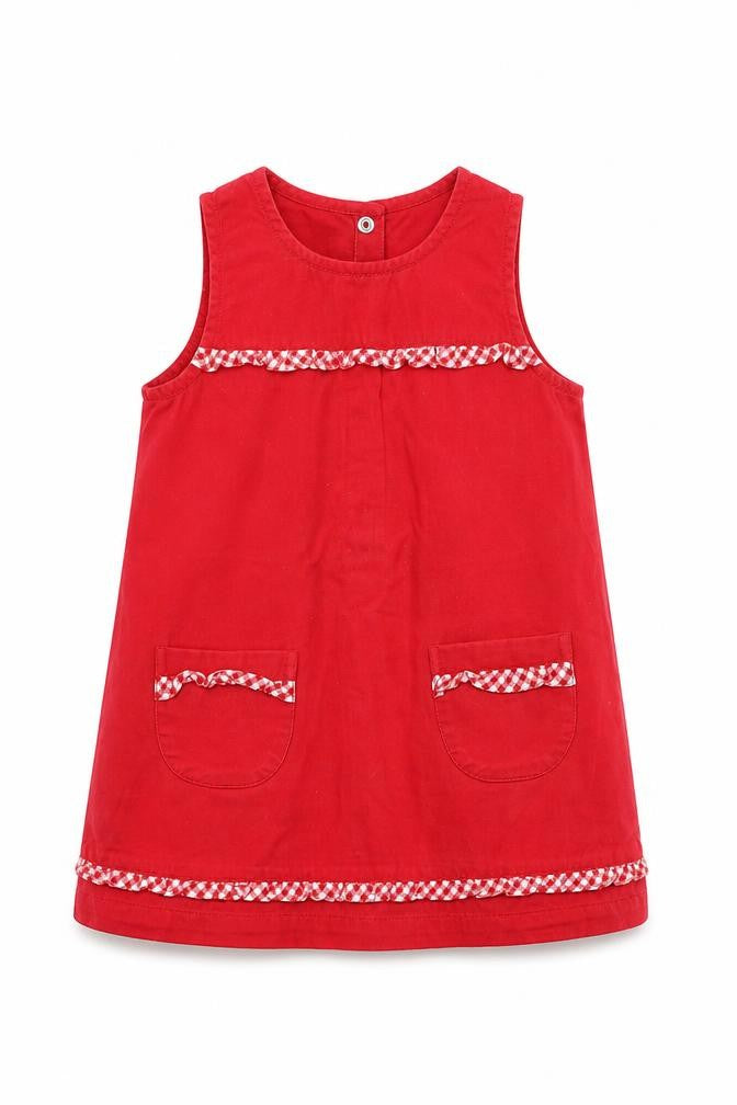 H&M Girls Red   Shift  Size 18-24 Months