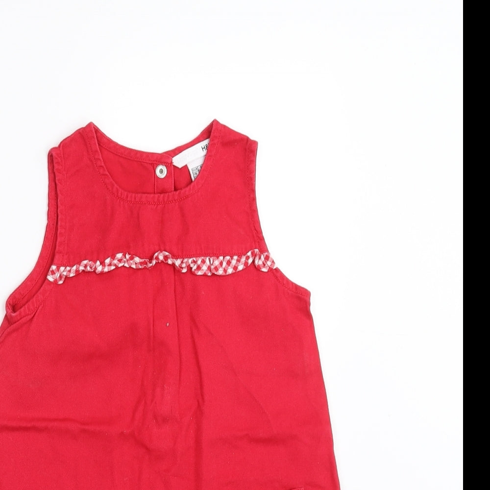 H&M Girls Red   Shift  Size 18-24 Months