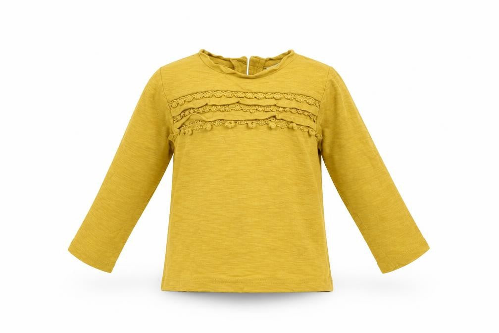 NEXT Girls Yellow   Basic T-Shirt Size 9-12 Months
