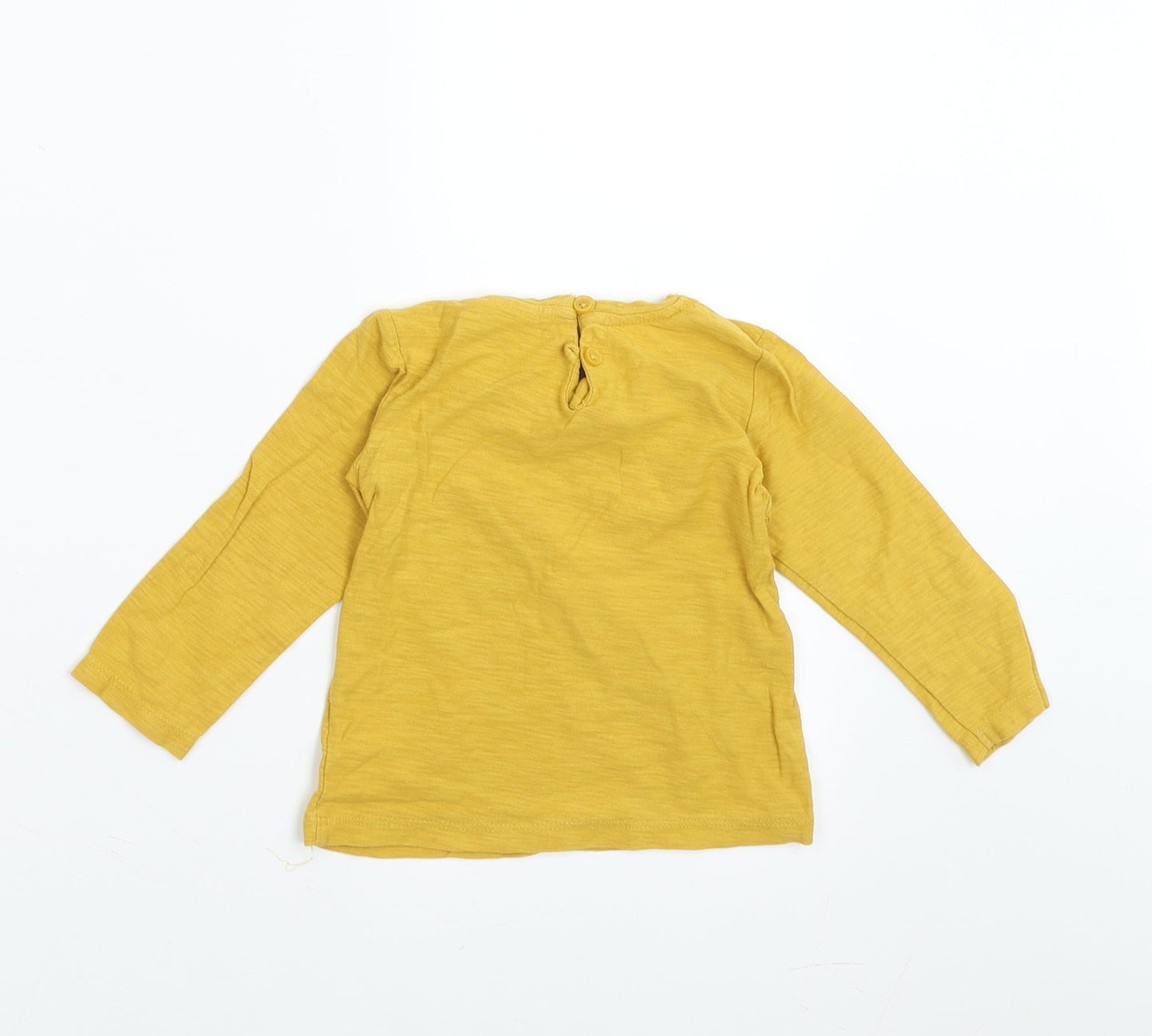 NEXT Girls Yellow   Basic T-Shirt Size 9-12 Months
