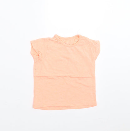 Additional front view of Pep&Co girls’ orange basic t-shirt, size 12-18, months