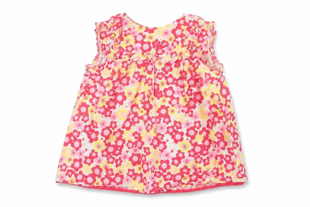 Mother and Child Girls Pink Floral  Tank Dress  Size 18-24 Months