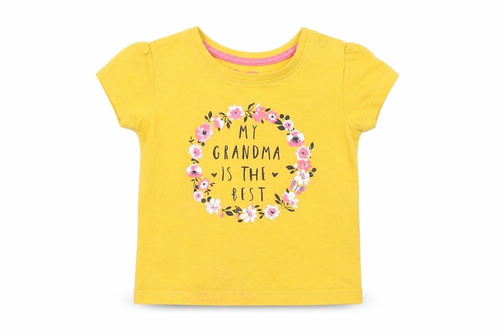 Primark Girls Yellow   Basic T-Shirt Size 6-9 Months