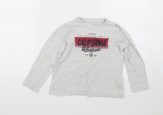 Primark Boys Grey   Basic T-Shirt Size 5-6 Years