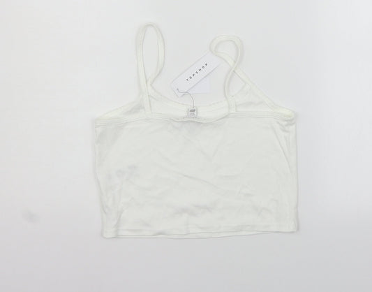 Topshop Womens White   Basic Tank Size 14