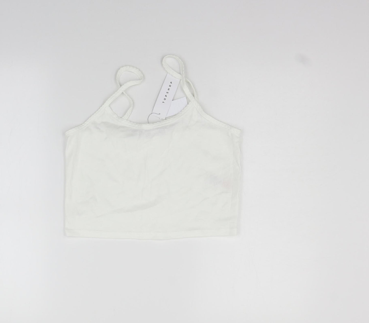 Topshop Womens White   Basic Tank Size 14