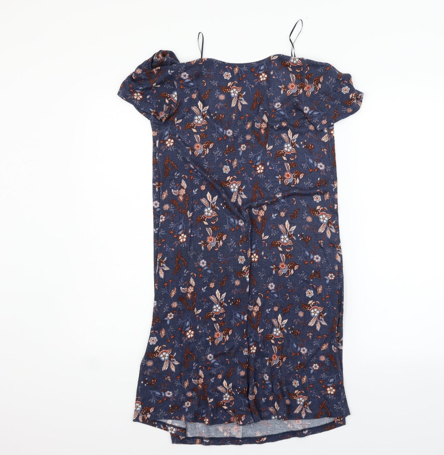 Mango Womens Blue Geometric  T-Shirt Dress  Size XS
