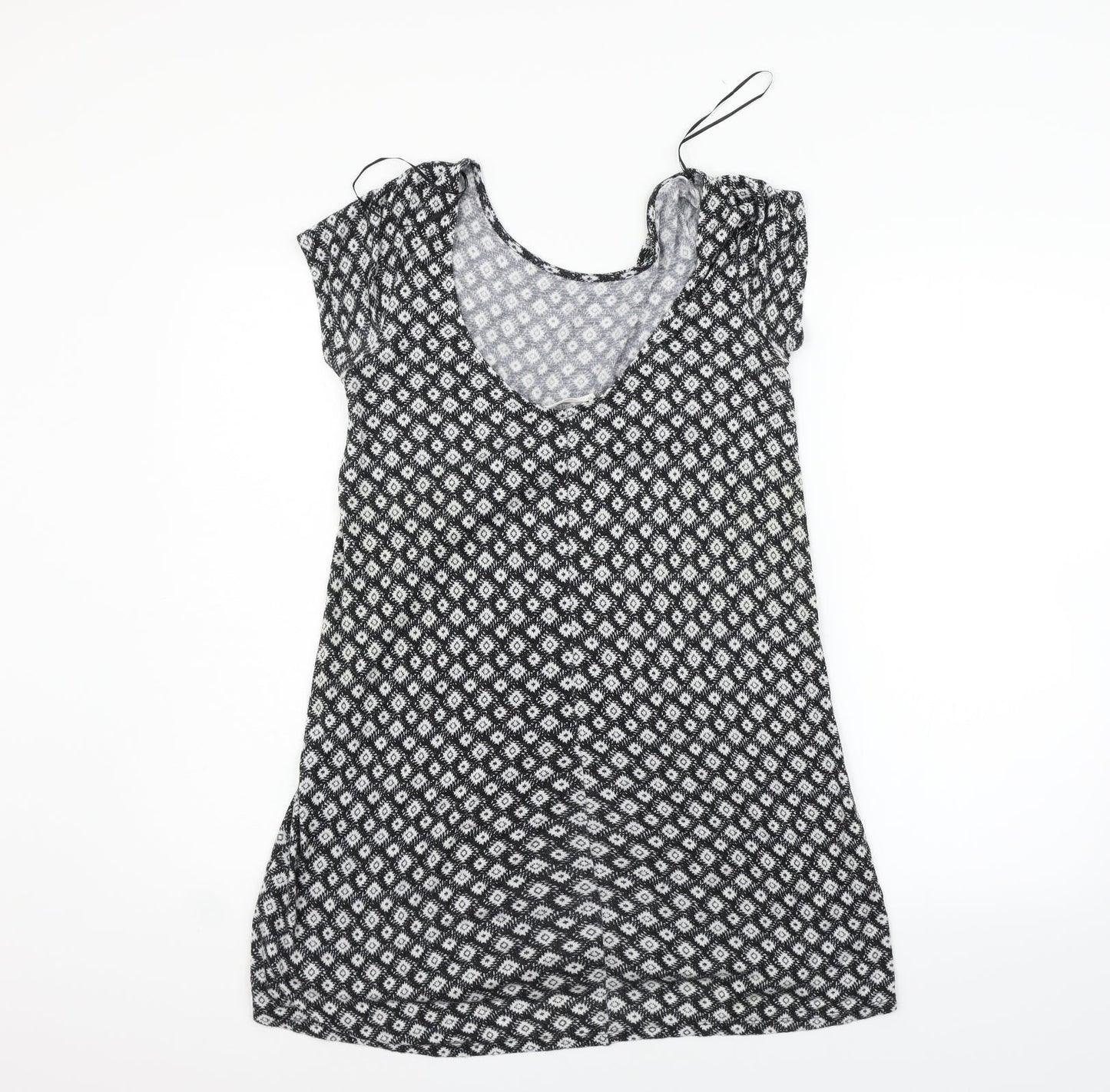 Mango Womens Black Geometric  Fit & Flare  Size XS