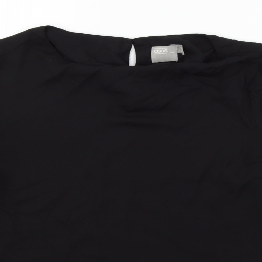 ASOS Womens Black   Basic Blouse Size 14  - washable marks