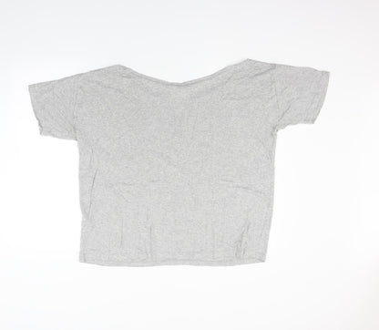 Back view of ASOS women’s green basic t-shirt, size UK 14