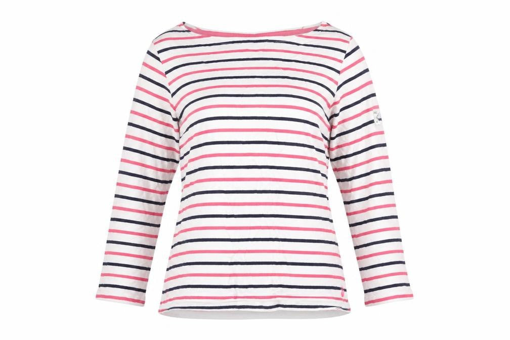 Maine Womens Pink Striped  Pullover Jumper Size 8