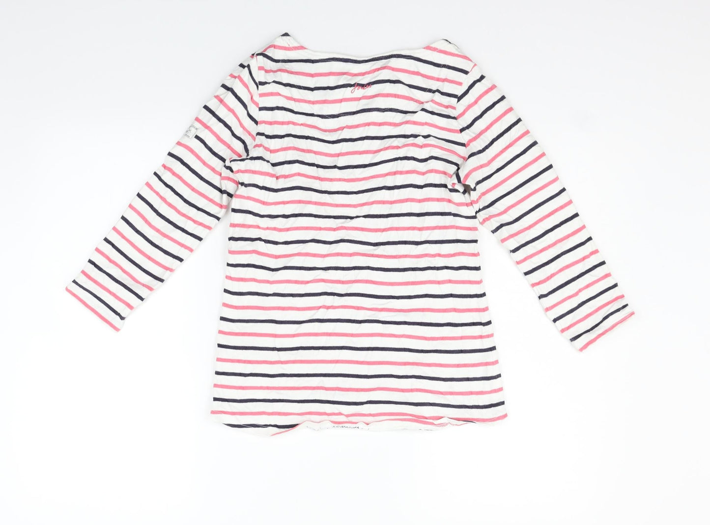Maine Womens Pink Striped  Pullover Jumper Size 8