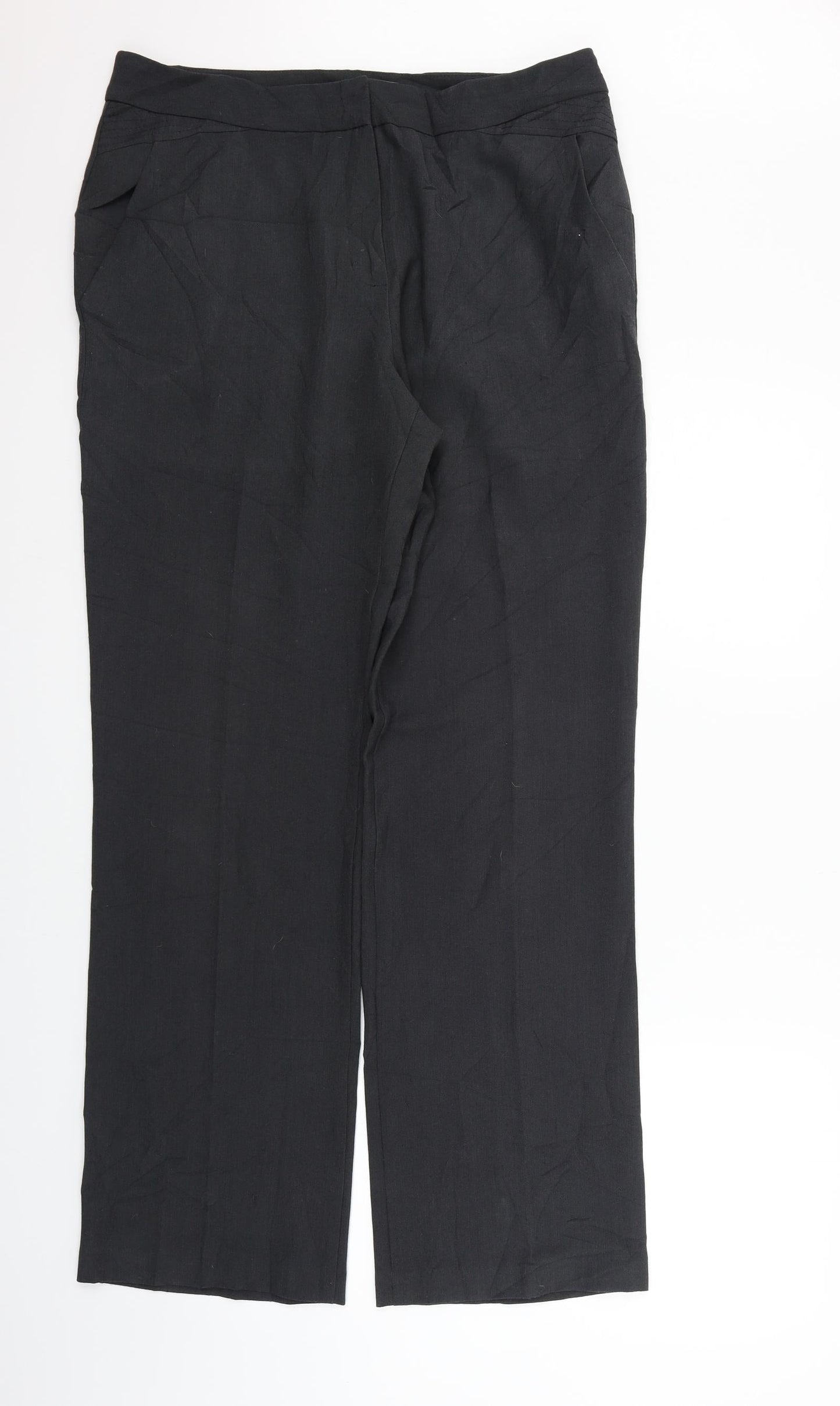 Marks and Spencer Womens Grey   Trousers  Size 14 L31 in
