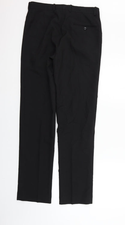 Back view of Taylor & Wright women’s black trousers, size UK 30, in, 33-inch leg