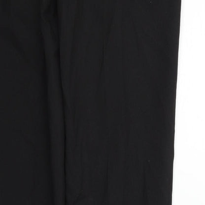Brand and care label for Taylor & Wright women’s black trousers, size UK 30, in, 33-inch leg