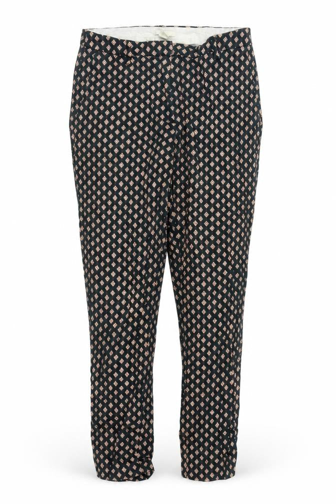 H&M Womens Green Geometric  Trousers  Size 12 L27 in
