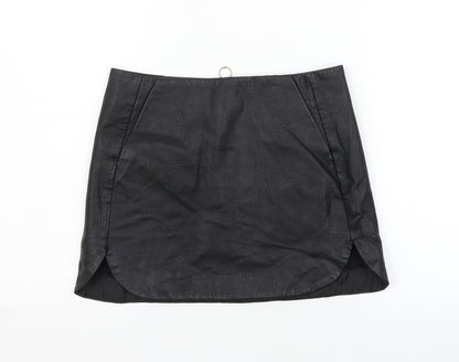 Topshop Womens Black   A-Line Skirt