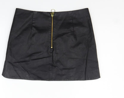 Topshop Womens Black   A-Line Skirt