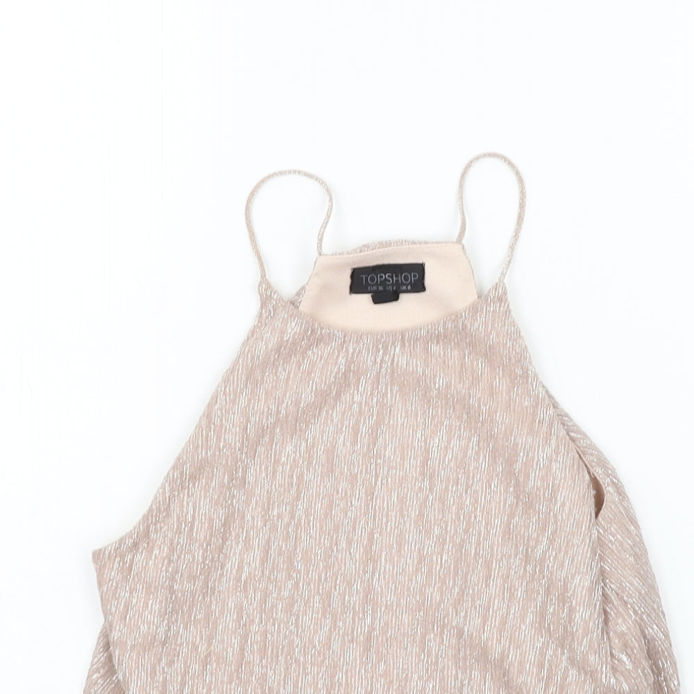 Topshop Womens Beige   Basic Tank Size 6