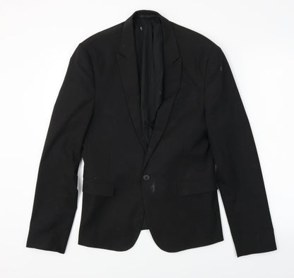 Additional front view of ASOS women’s black jacket blazer, size UK 10