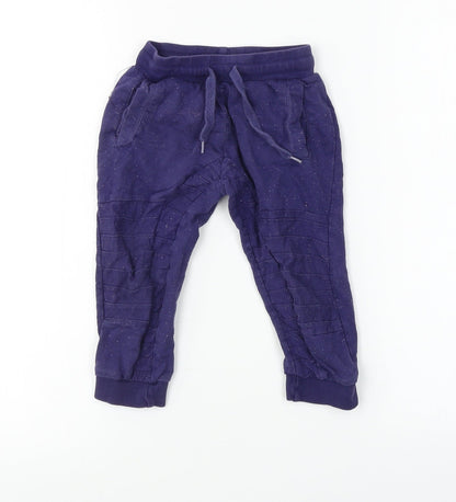 Additional front view of Team Spirit boys’ blue sweatpants, size 9-12, months