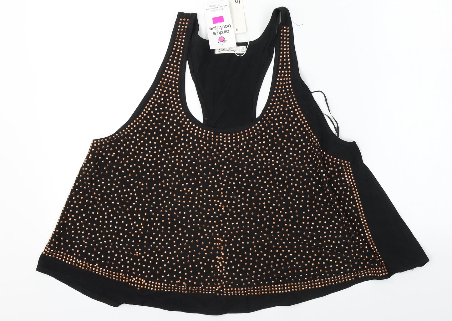 Stirling Womens Black   Basic Blouse Size XL