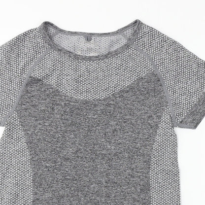 WorkOut     Womens Grey   Basic T-Shirt Size 10