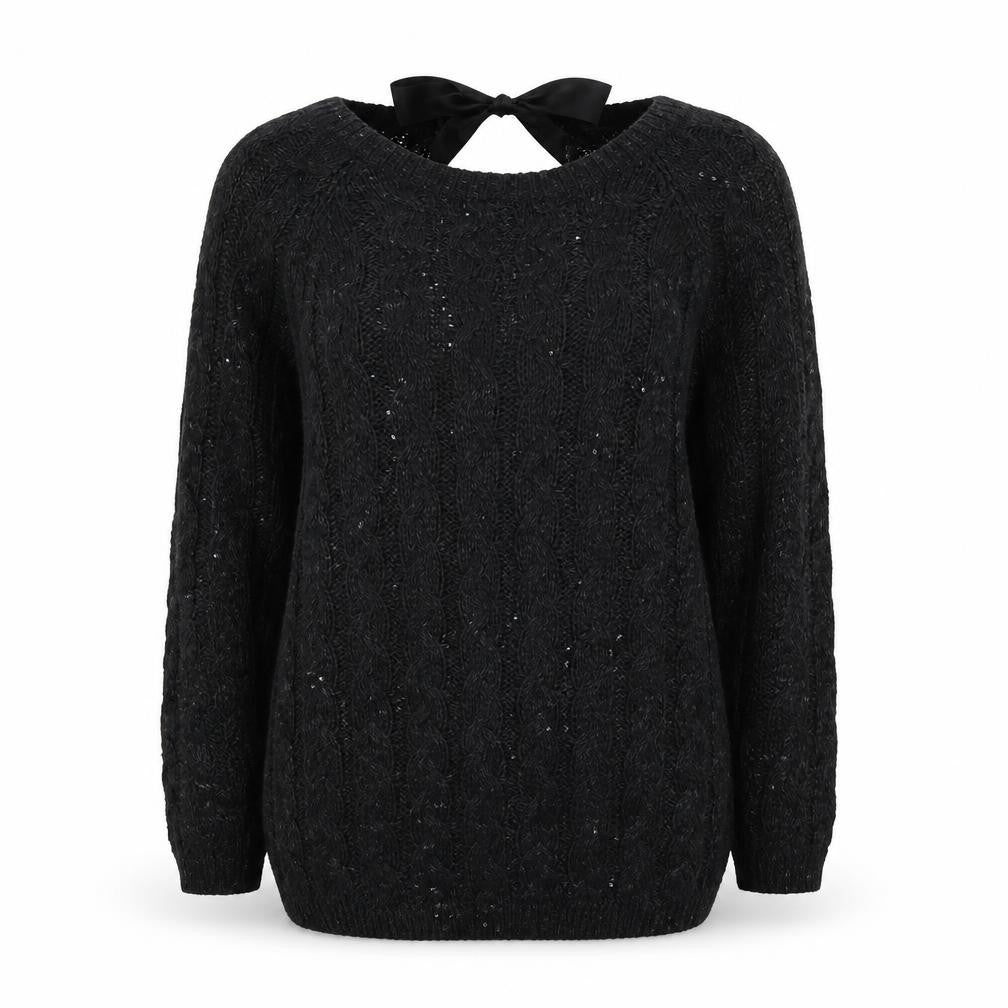 Vouley Vous Womens Black   Pullover Jumper Size M  - sparkle detail