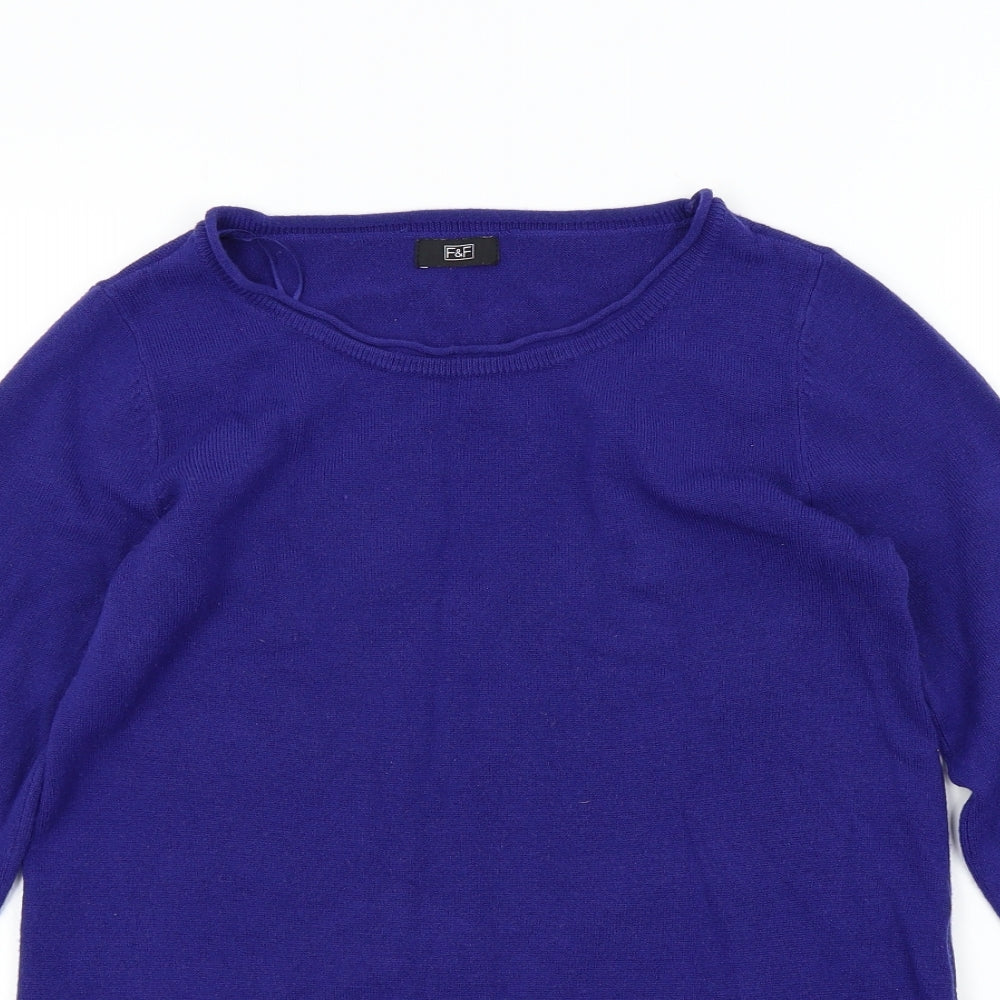 F&F Womens Blue   Pullover Jumper Size 8