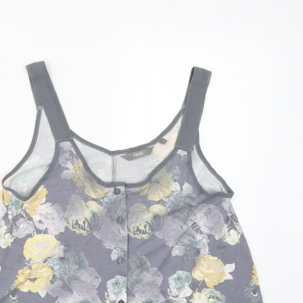 NEXT Womens Grey Floral  Camisole Tank Size 8