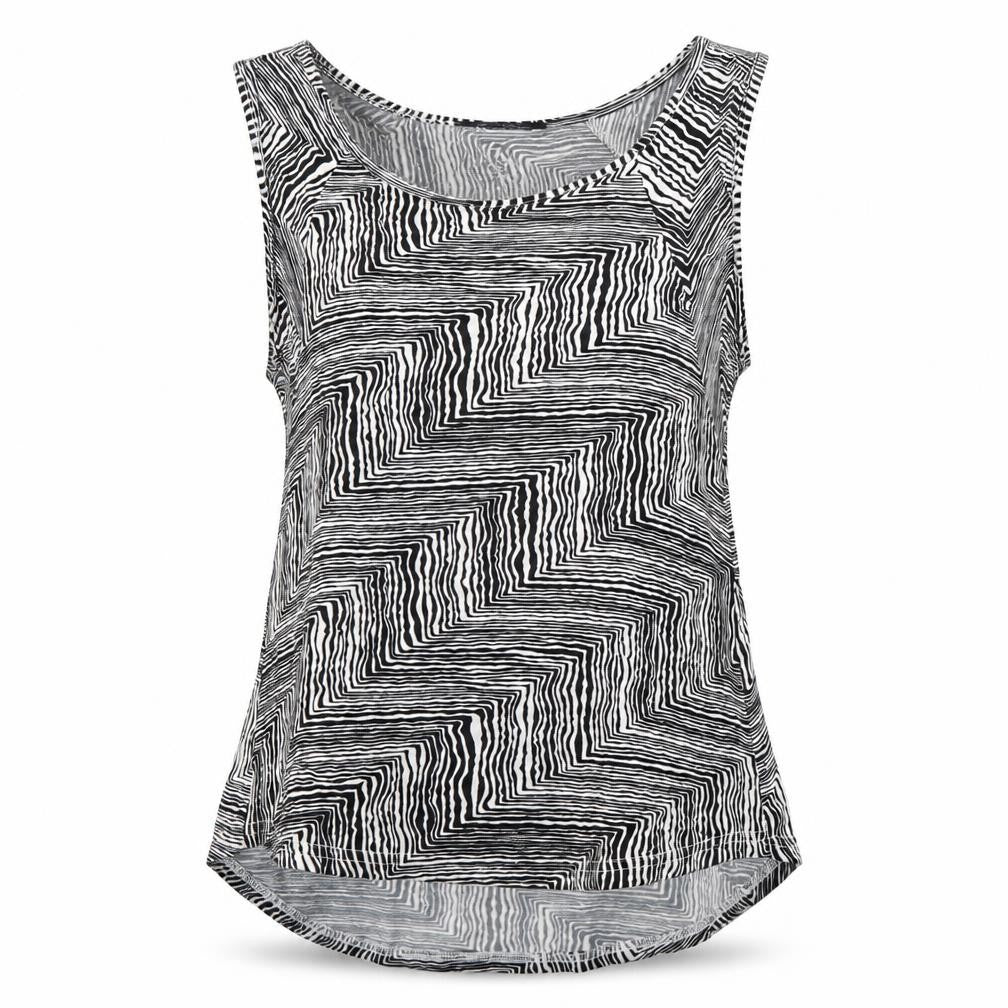 Zabel Womens White Animal Print  Basic Blouse Size M
