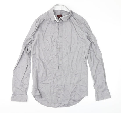 Zara Mens Grey    Button-Up Size S