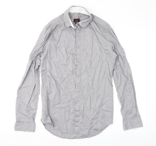 Zara Mens Grey    Button-Up Size S