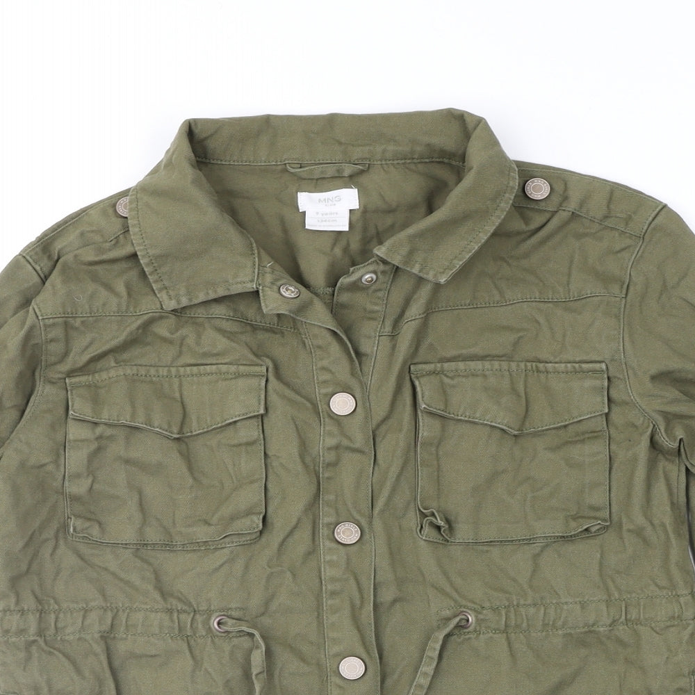 MNG Girls Green   Military Jacket Jacket Size 9 Years