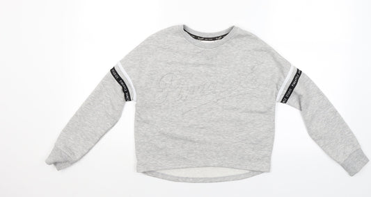 Primark Girls Grey  Jersey Pullover Sweatshirt Size 9-10 Years  - Dance Wear