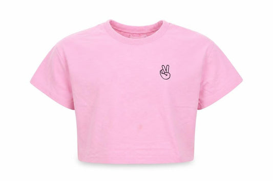 George Girls Pink   Cropped T-Shirt Size 7 Years
