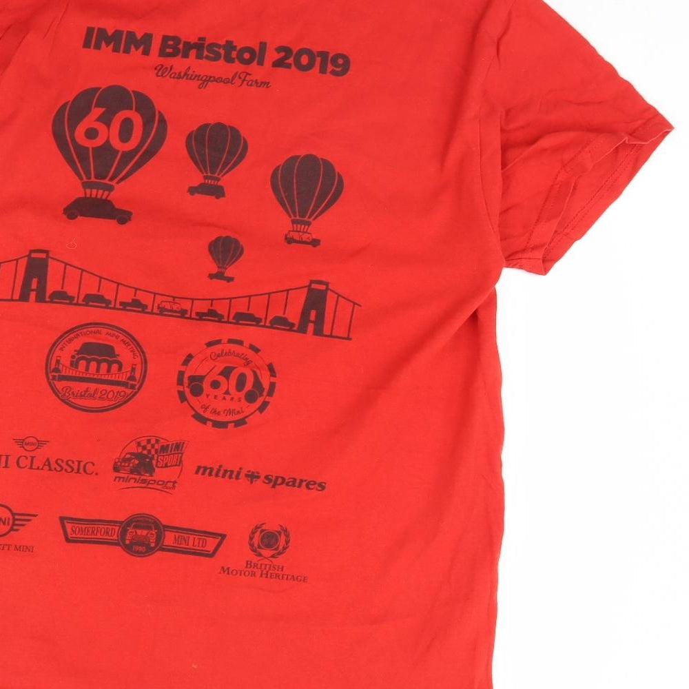 Gildan Mens Red    T-Shirt Size M