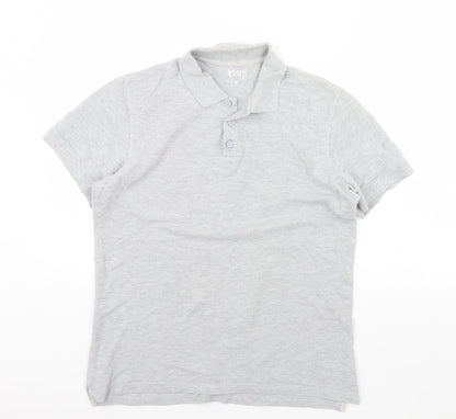 Additional front view of Acw85 men’s grey polo, size M