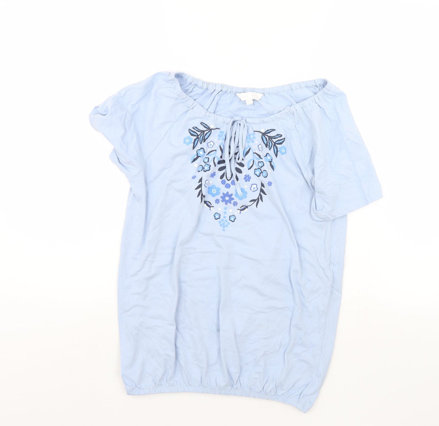 Amara Reya Womens Blue   Basic Blouse Size 8