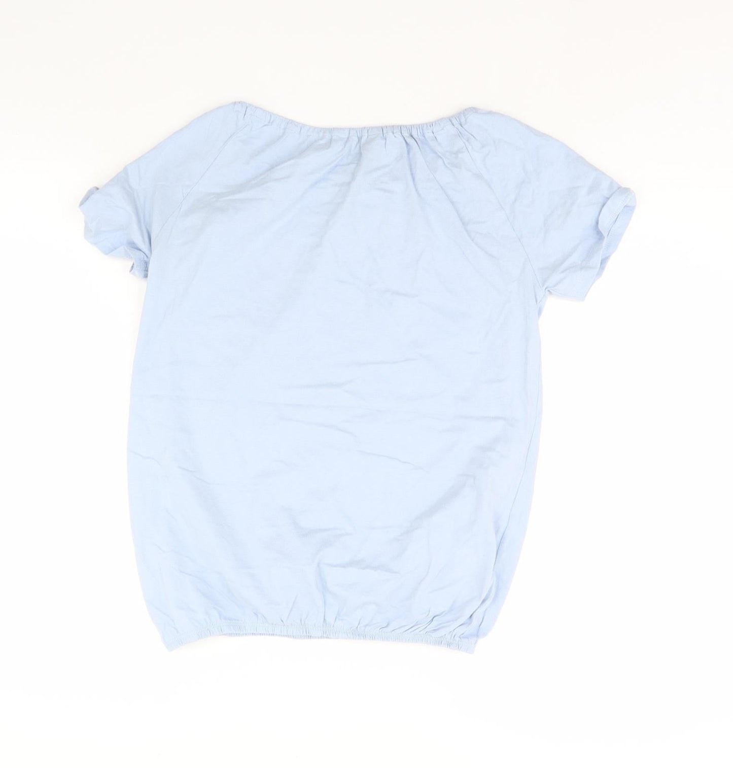 Amara Reya Womens Blue   Basic Blouse Size 8