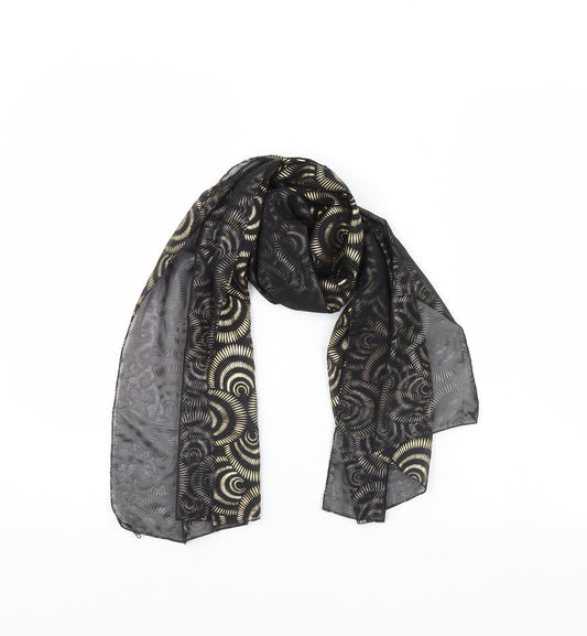 Preworn Womens Black Geometric   Scarf