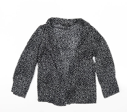 Additional front view of Atmosphere women’s black polka dot jacket, size UK 12