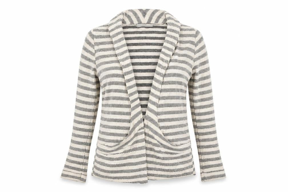 George Womens Beige Striped  Jacket  Size 10