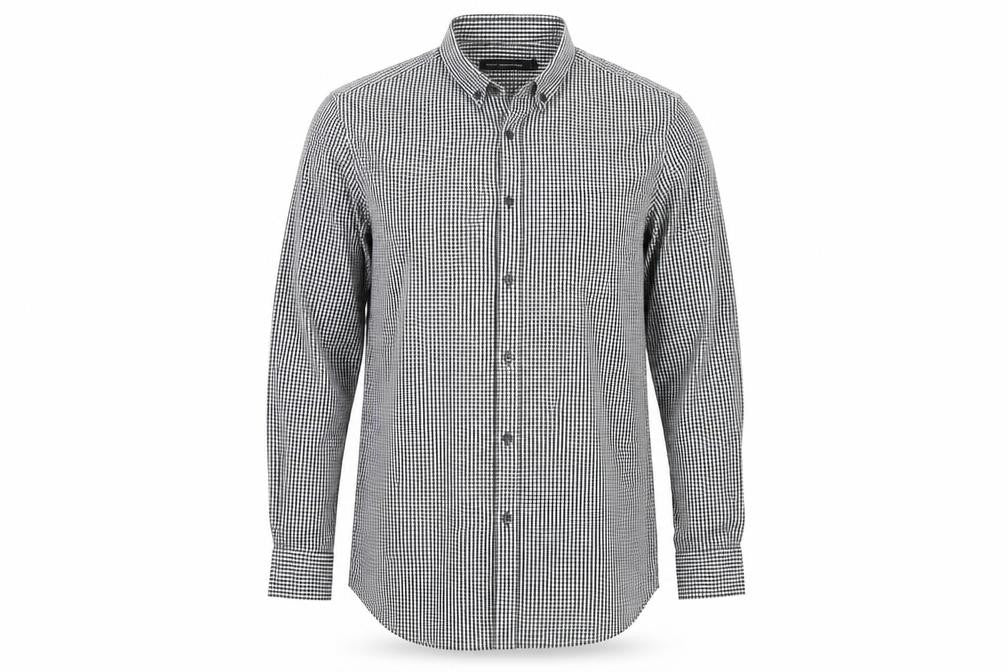 French Connection Mens Black Check   Button-Up Size L