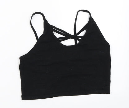 Select Womens Black   Cropped Tank Size 8