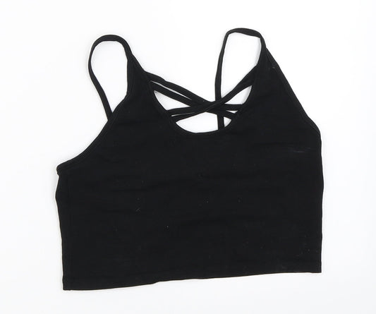 Select Womens Black   Cropped Tank Size 8